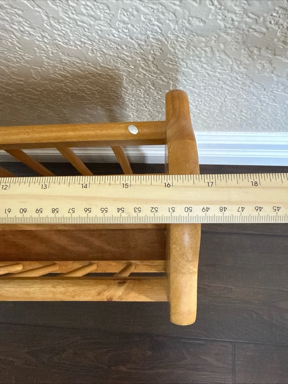 Wooden Magazine Rack - Natural Finish VTG cottage core.